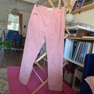 Pink Corduroy Mom Jean